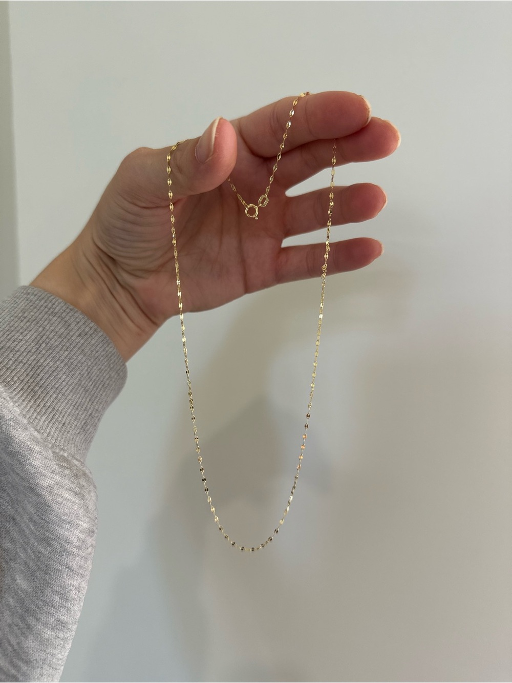 10k Gold Mirror Chain - 18” - Women’s Minimalist Jewelry